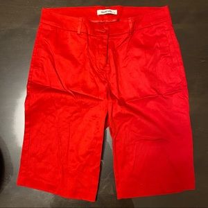 Red dress shorts